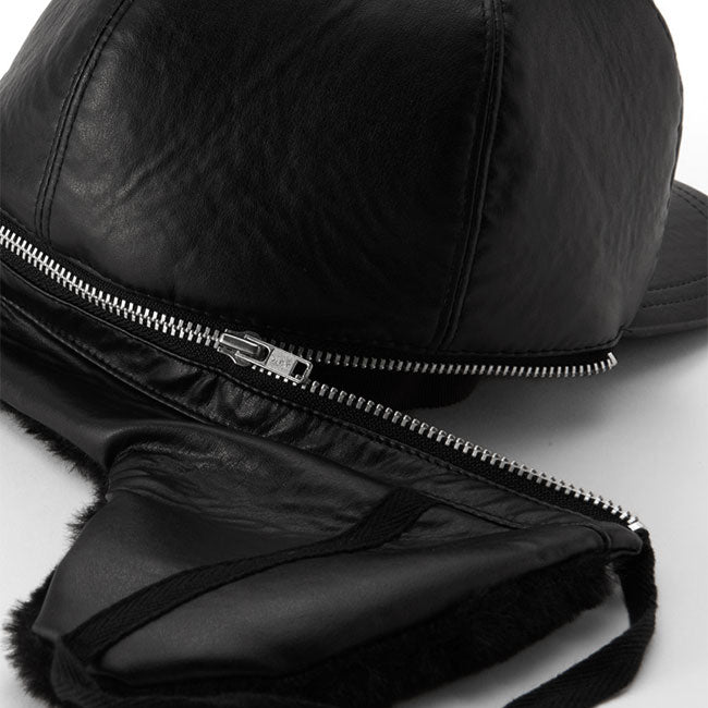 KIJIMA TAKAYUKI FAKE LEATHER CAP W-192980