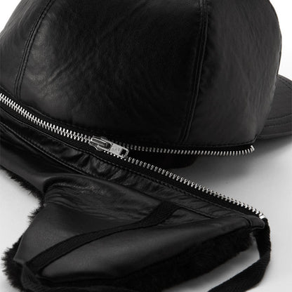 KIJIMA TAKAYUKI FAKE LEATHER CAP W-192980