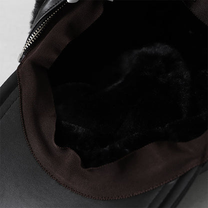 KIJIMA TAKAYUKI FAKE LEATHER CAP W-192980