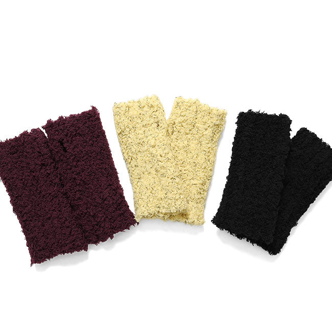 KIJIMA TAKAYUKI FUR KNIT FINGERLESS GLOVES WKNY252020 **