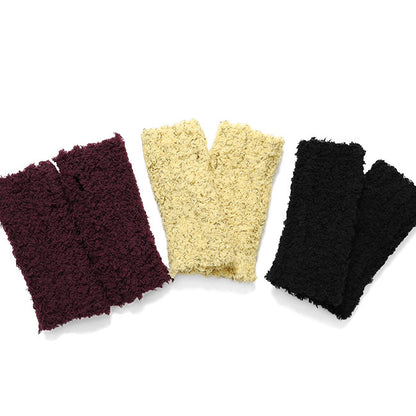 KIJIMA TAKAYUKI FUR KNIT FINGERLESS GLOVES WKNY252020 **