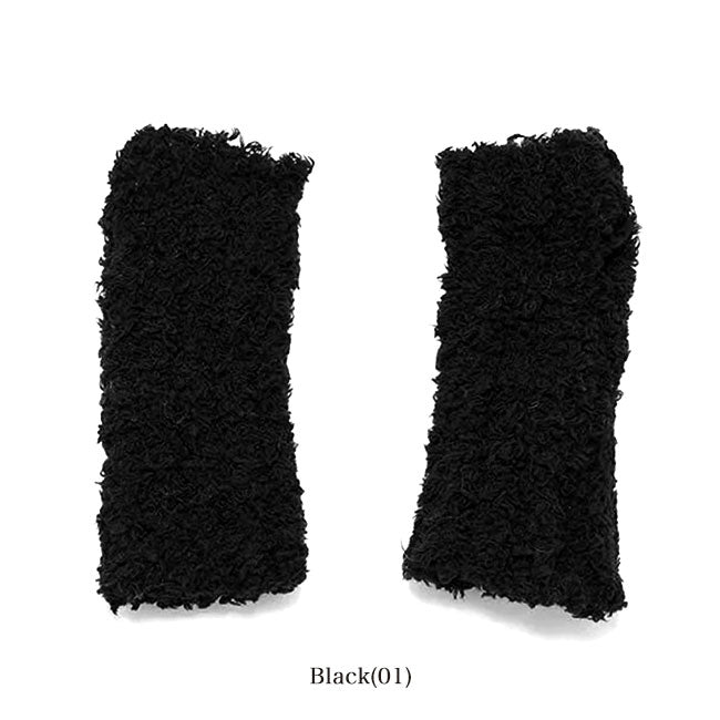 KIJIMA TAKAYUKI FUR KNIT FINGERLESS GLOVES WKNY252020 **