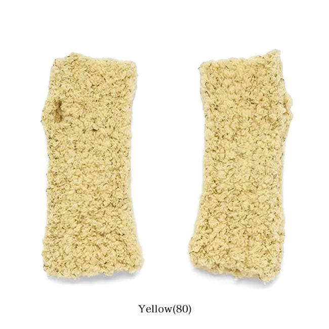 KIJIMA TAKAYUKI FUR KNIT FINGERLESS GLOVES WKNY252020 **