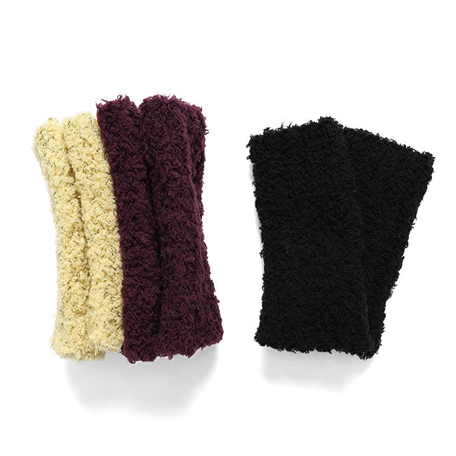 KIJIMA TAKAYUKI FUR KNIT FINGERLESS GLOVES WKNY252020 **
