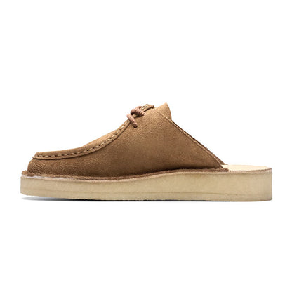 Clarks クラークス デザートノマド ミュール 26176556 茶色 レースアップ ワラビー サンダル レディース