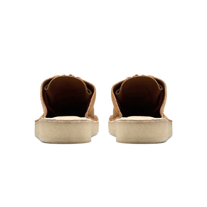 Clarks クラークス デザートノマド ミュール 26176556 茶色 レースアップ ワラビー サンダル レディース