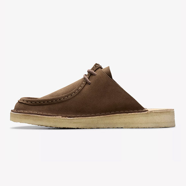 Clarks クラークス デザートノマド ミュール 26175863 茶色 レースアップ ワラビー サンダル メンズ