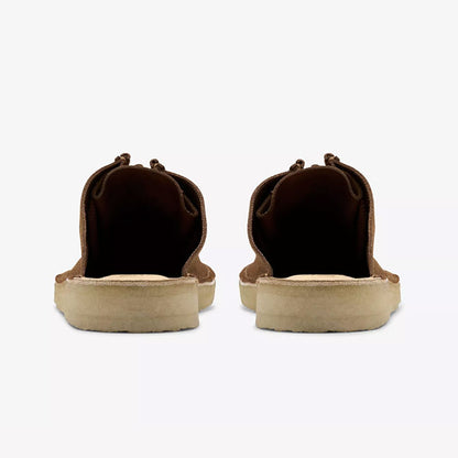Clarks クラークス デザートノマド ミュール 26175863 茶色 レースアップ ワラビー サンダル メンズ