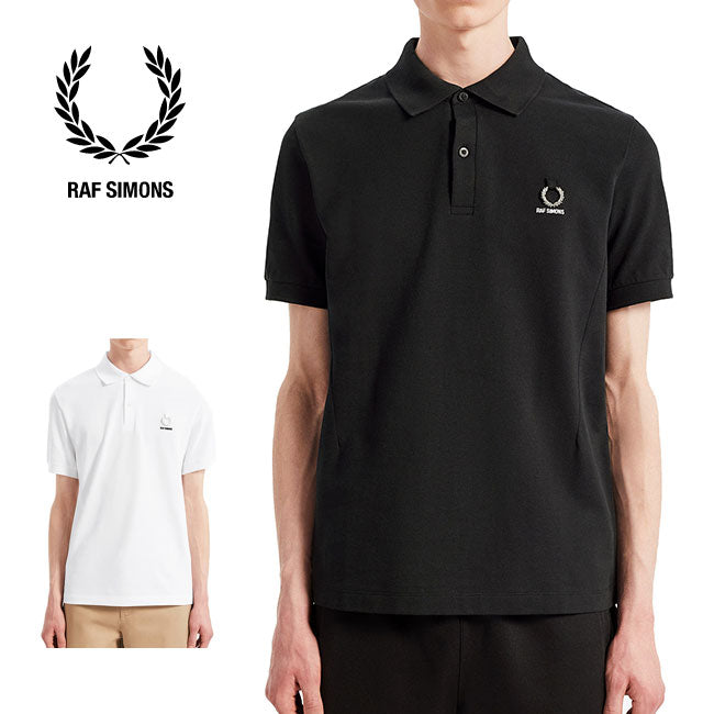 Fred Perry by RAF SIMONS フレッドペリー ラフシモンズ ローレルロゴ 鹿の子 ポロシャツ SM7044 ピケ (メンズ)