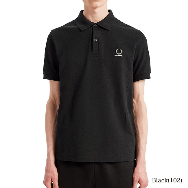 Fred Perry by RAF SIMONS フレッドペリー ラフシモンズ ローレルロゴ 鹿の子 ポロシャツ SM7044 ピケ (メンズ)