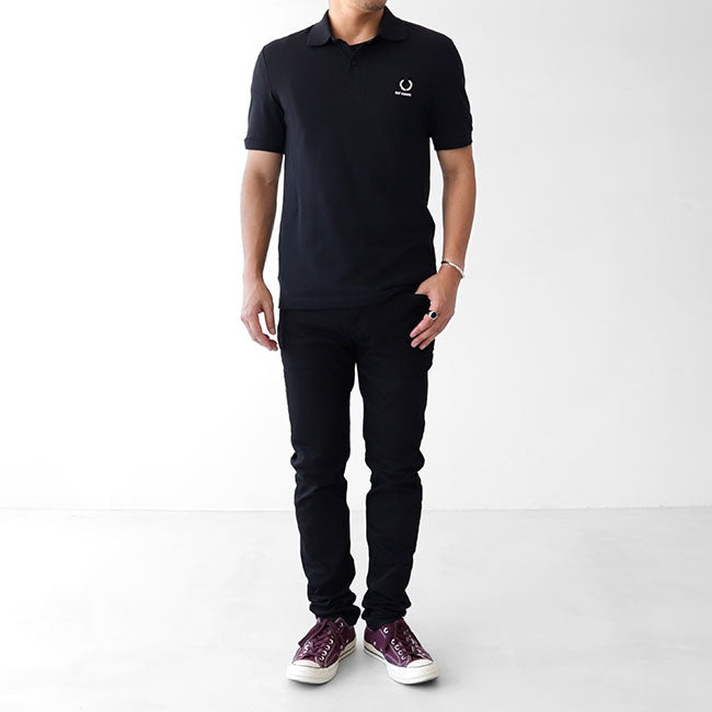 Fred Perry by RAF SIMONS フレッドペリー ラフシモンズ ローレルロゴ 鹿の子 ポロシャツ SM7044 ピケ (メンズ)