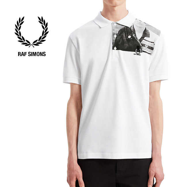 Fred Perry by RAF SIMONS フレッドペリー ラフシモンズ フォトプリント 鹿の子 ポロシャツ SM7048 ピケ (メンズ レディース)