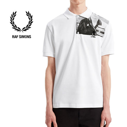 Fred Perry by RAF SIMONS フレッドペリー ラフシモンズ フォトプリント 鹿の子 ポロシャツ SM7048 ピケ (メンズ レディース)