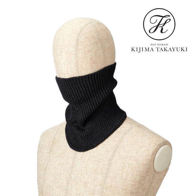 KIJIMA TAKAYUKI WOOL KNIT NECK MAEMER KN-212907