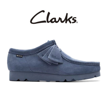 CLARKS クラークス Wallabee GTX ワラビー ゴアテックス スエードレザー モカシンシューズ 26176570 ブルーグレー スニーカー メンズ