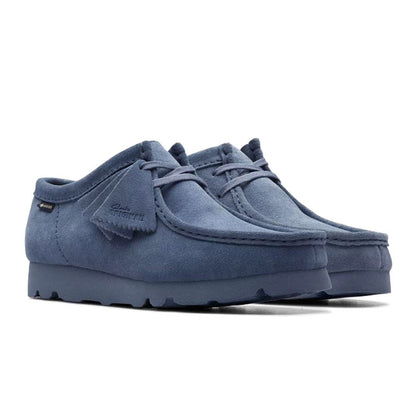 CLARKS クラークス Wallabee GTX ワラビー ゴアテックス スエードレザー モカシンシューズ 26176570 ブルーグレー スニーカー メンズ