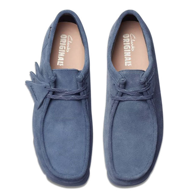 CLARKS クラークス Wallabee GTX ワラビー ゴアテックス スエードレザー モカシンシューズ 26176570 ブルーグレー スニーカー メンズ