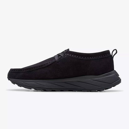 CLARKS クラークス Wallabee Eden Lo ワラビーエデンロー スエードレザー モカシンシューズ 26175680 黒 メンズ