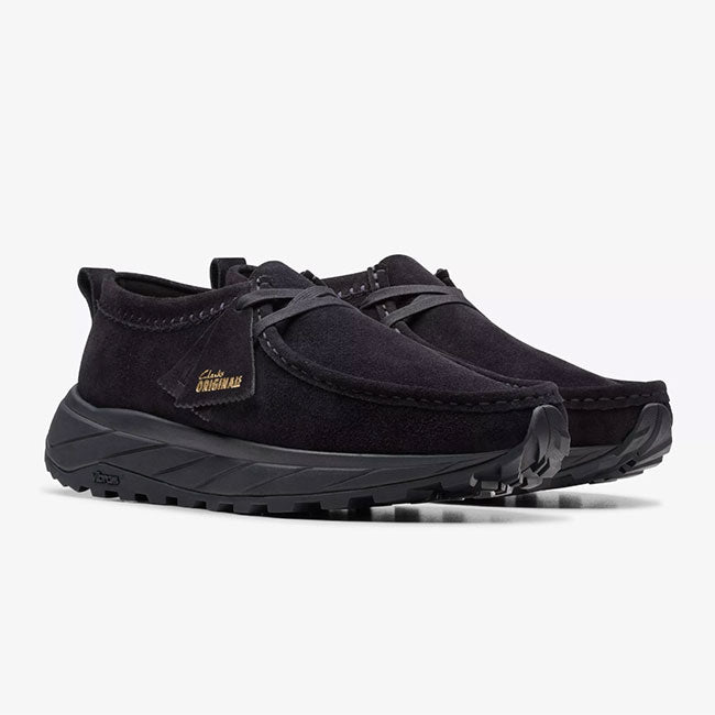 CLARKS クラークス Wallabee Eden Lo ワラビーエデンロー スエードレザー モカシンシューズ 26175680 黒 メンズ