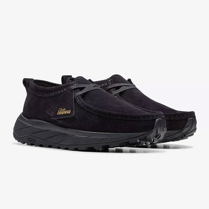 CLARKS クラークス Wallabee Eden Lo ワラビーエデンロー スエードレザー モカシンシューズ 26175680 黒 メンズ