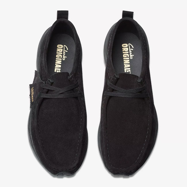 CLARKS クラークス Wallabee Eden Lo ワラビーエデンロー スエードレザー モカシンシューズ 26175680 黒 メンズ