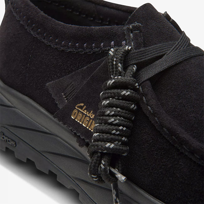 CLARKS クラークス Wallabee Eden Lo ワラビーエデンロー スエードレザー モカシンシューズ 26175680 黒 メンズ