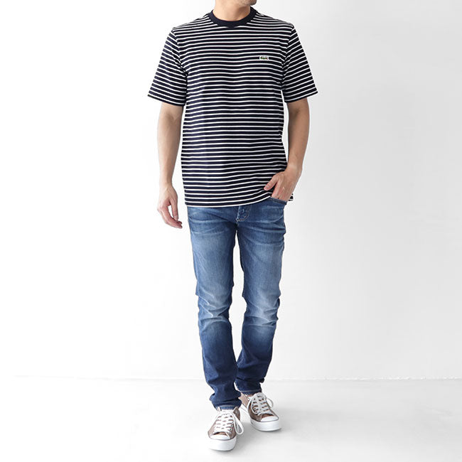 LACOSTE ラコステ ボーダー 鹿の子Tシャツ TH221EL 半袖Tシャツ (メンズ)