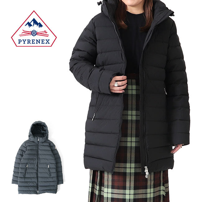 PYRENEX ピレネックス SPOUTNIC LONG SOFT 2 スプートニック ロング ソフト 2 フード付き ダウンコート HWU063 レディース