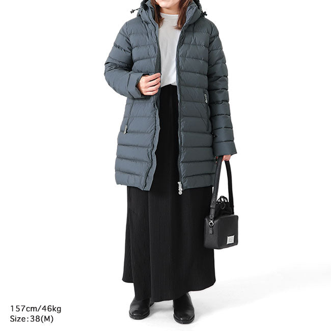 PYRENEX ピレネックス SPOUTNIC LONG SOFT 2 スプートニック ロング ソフト 2 フード付き ダウンコート HWU063 レディース