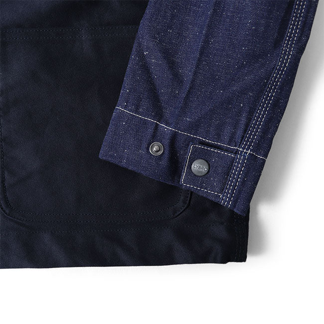 Nigel Cabourn LYBRO ナイジェルケーボン ライブロ フーデッドコアジャケットスプリット ミリタリーデニムジャケット 80391330030 (メンズ)