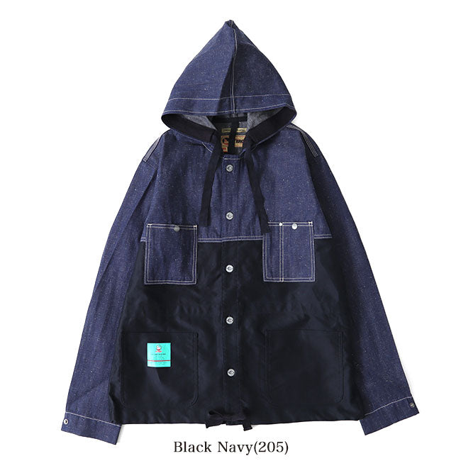 Nigel Cabourn LYBRO ナイジェルケーボン ライブロ フーデッドコアジャケットスプリット ミリタリーデニムジャケット 80391330030 (メンズ)