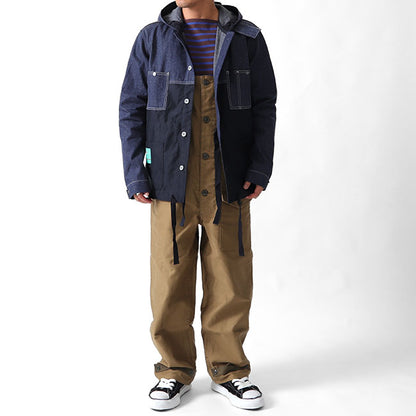 Nigel Cabourn LYBRO ナイジェルケーボン ライブロ フーデッドコアジャケットスプリット ミリタリーデニムジャケット 80391330030 (メンズ)