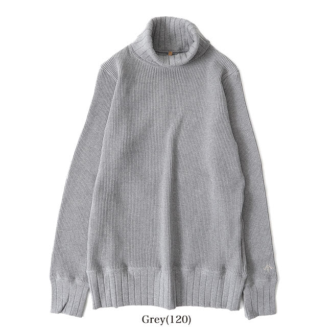 Nigel Cabourn ナイジェルケーボン タートルネック ビッグワッフル トレーナー 80390820025 ハイネック スウェット (レディース)