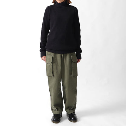 Nigel Cabourn ナイジェルケーボン タートルネック ビッグワッフル トレーナー 80390820025 ハイネック スウェット (レディース)