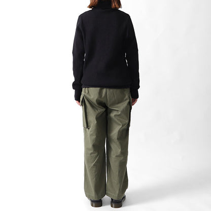 Nigel Cabourn ナイジェルケーボン タートルネック ビッグワッフル トレーナー 80390820025 ハイネック スウェット (レディース)
