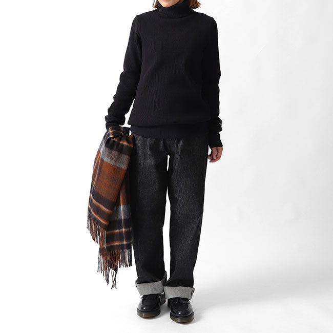 Nigel Cabourn ナイジェルケーボン タートルネック ビッグワッフル トレーナー 80390820025 ハイネック スウェット (レディース)