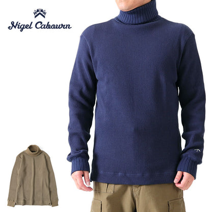 Nigel Cabourn ナイジェルケーボン タートルネック ビッグワッフル トレーナー 80390020025 ハイネック スウェット (メンズ)