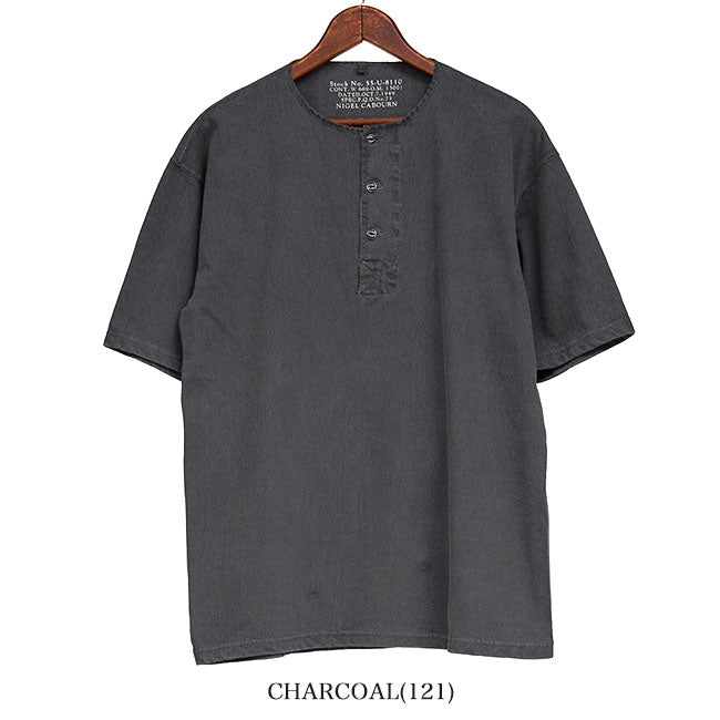 Nigel Cabourn ナイジェルケーボン 50s ピグメント ヘンリーネックTシャツ 80460021026 顔料染め 半袖Tシャツ メンズ