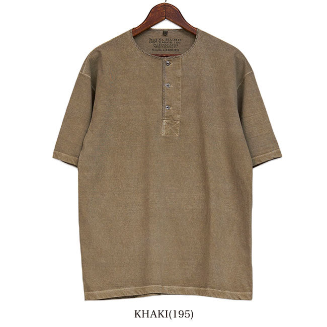 Nigel Cabourn ナイジェルケーボン 50s ピグメント ヘンリーネックTシャツ 80460021026 顔料染め 半袖Tシャツ メンズ