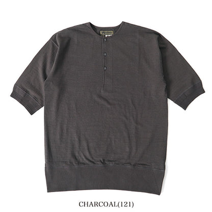 Nigel Cabourn ナイジェルケーボン CC22 ヘンリーネック コットンリブ スラブTシャツ 21000 半袖Tシャツ メンズ