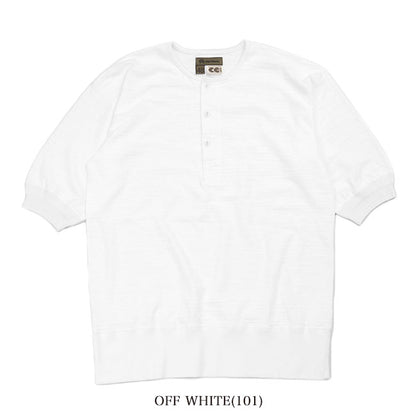 Nigel Cabourn ナイジェルケーボン CC22 ヘンリーネック コットンリブ スラブTシャツ 21000 半袖Tシャツ メンズ