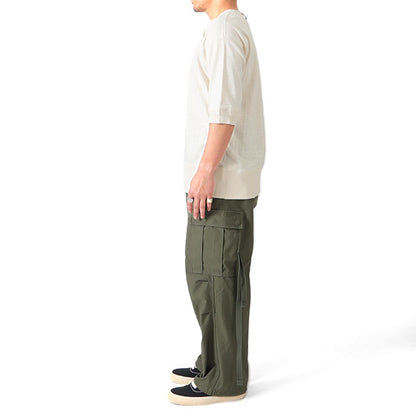 Nigel Cabourn ナイジェルケーボン CC22 ヘンリーネック コットンリブ スラブTシャツ 21000 半袖Tシャツ メンズ