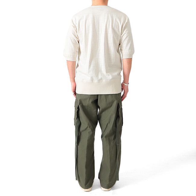 Nigel Cabourn ナイジェルケーボン CC22 ヘンリーネック コットンリブ スラブTシャツ 21000 半袖Tシャツ メンズ