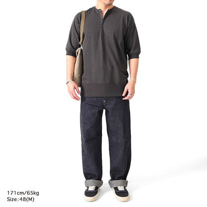 Nigel Cabourn ナイジェルケーボン CC22 ヘンリーネック コットンリブ スラブTシャツ 21000 半袖Tシャツ メンズ