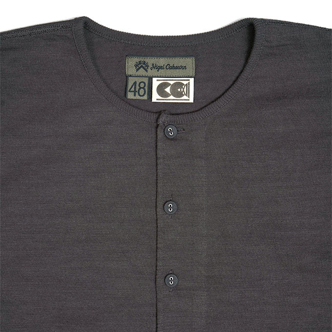 Nigel Cabourn ナイジェルケーボン CC22 ヘンリーネック コットンリブ スラブTシャツ 21000 半袖Tシャツ メンズ