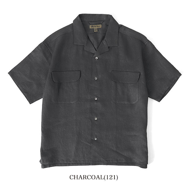 Nigel Cabourn ナイジェルケーボン リネンツイル オープンカラーシャツ 11005 11010 開襟 半袖シャツ メンズ