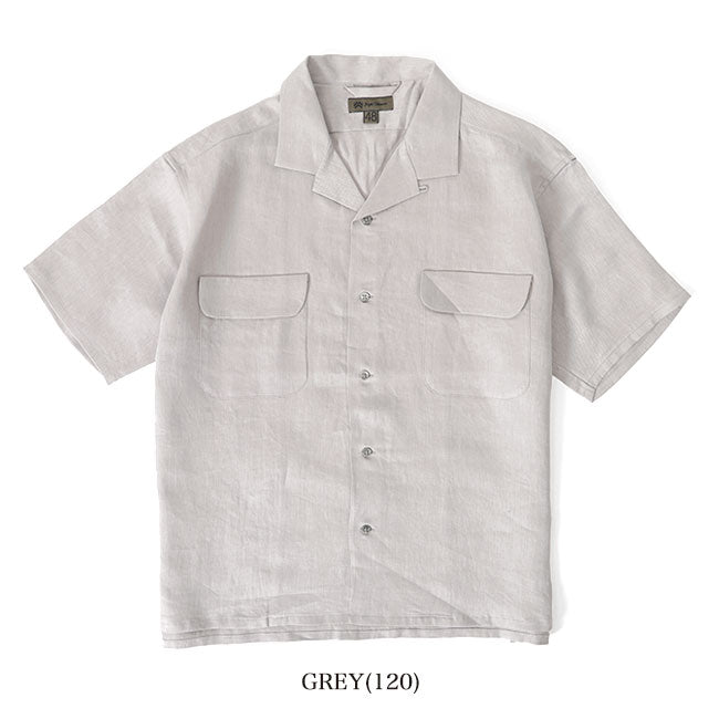 Nigel Cabourn ナイジェルケーボン リネンツイル オープンカラーシャツ 11005 11010 開襟 半袖シャツ メンズ