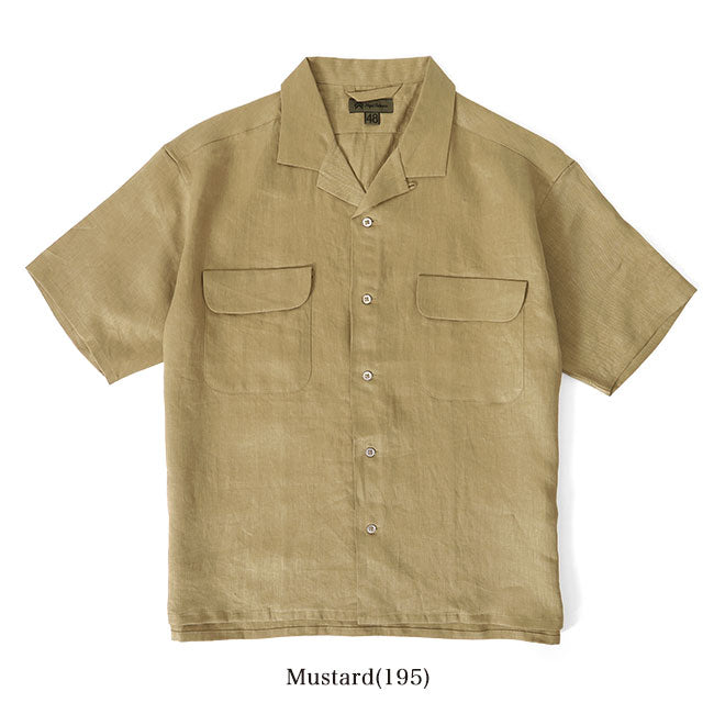 Nigel Cabourn ナイジェルケーボン リネンツイル オープンカラーシャツ 11005 11010 開襟 半袖シャツ メンズ