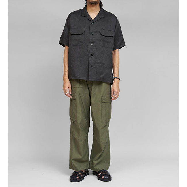 Nigel Cabourn ナイジェルケーボン リネンツイル オープンカラーシャツ 11005 11010 開襟 半袖シャツ メンズ