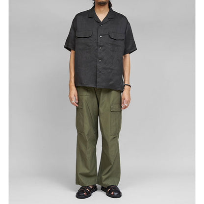 Nigel Cabourn ナイジェルケーボン リネンツイル オープンカラーシャツ 11005 11010 開襟 半袖シャツ メンズ